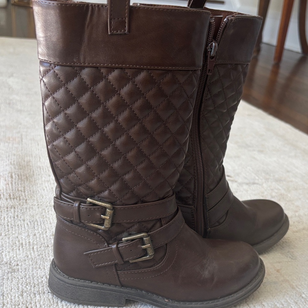 Dream Pairs GUC Quilted Knee-High Boots Girl’s Sz 13